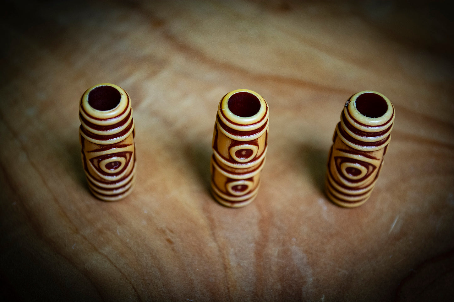Set of 6 Tribal Style Dreadlock Beads