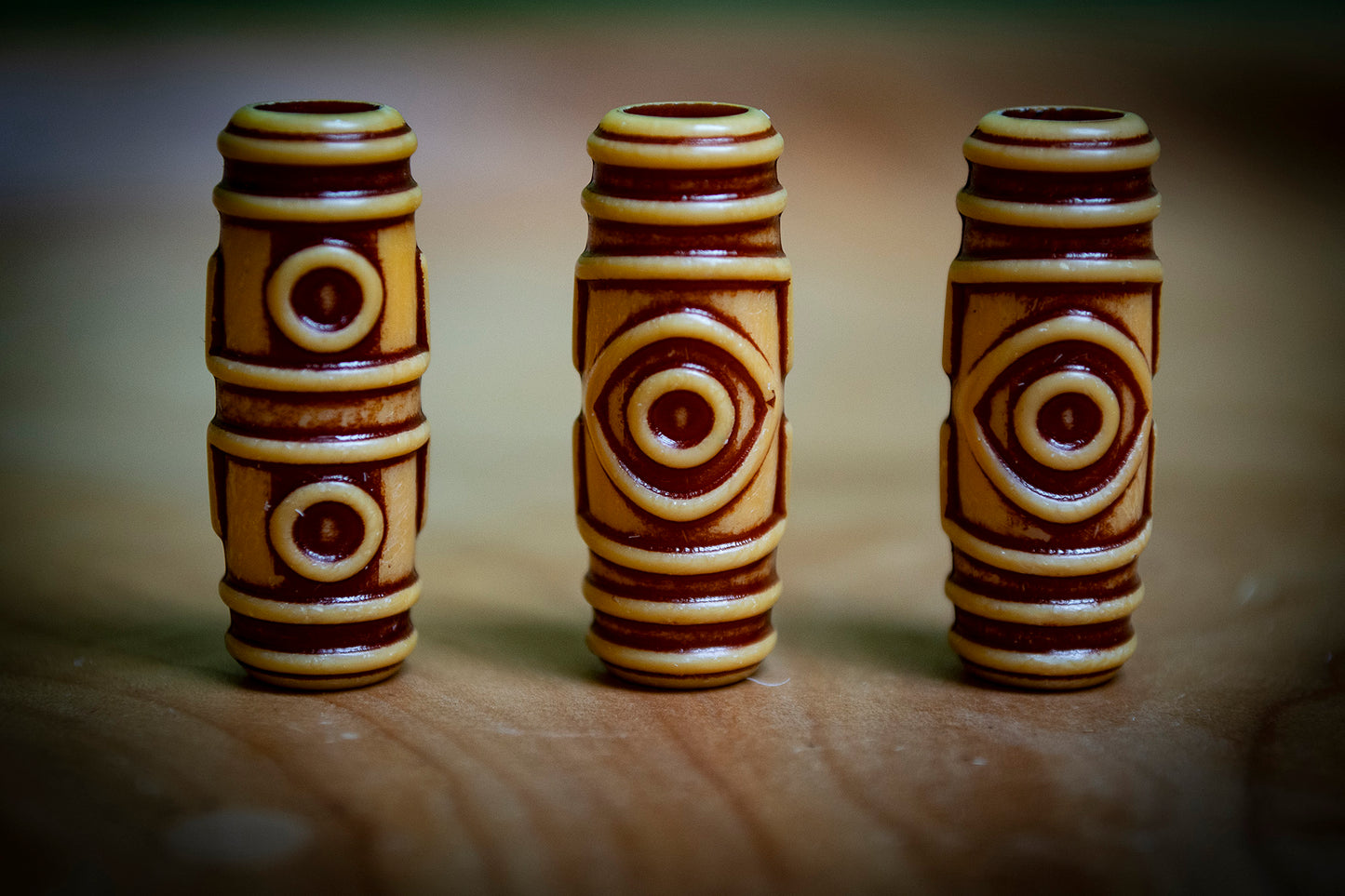 Set of 6 Tribal Style Dreadlock Beads