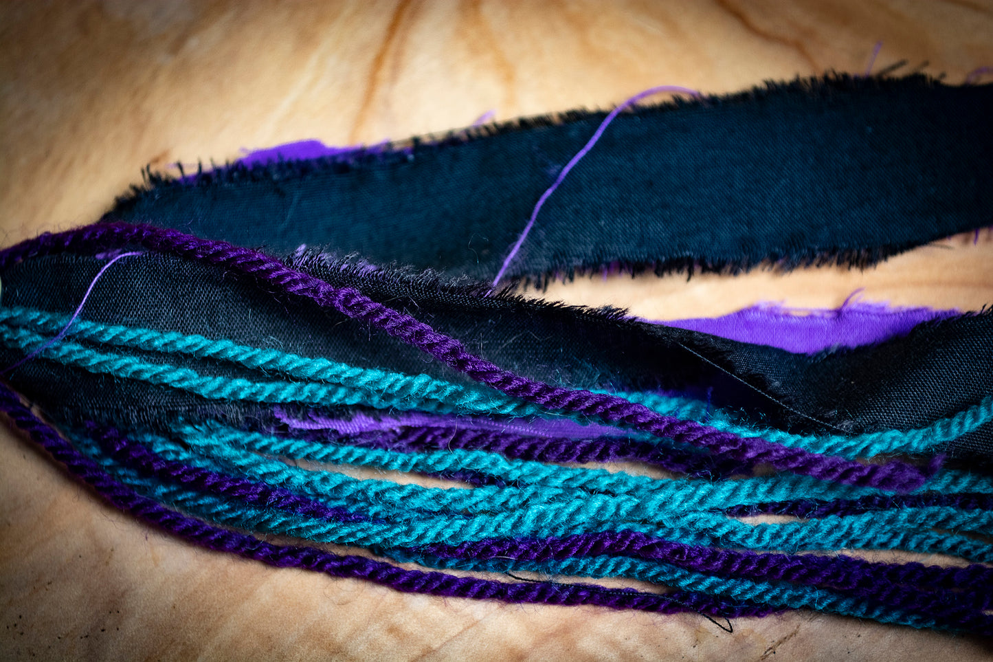 Boho Spiritual Style Dreadlock Removable Tibetan Silver Lotus Hair Wrap With Dot Work Bead in Purple, Teal and Black