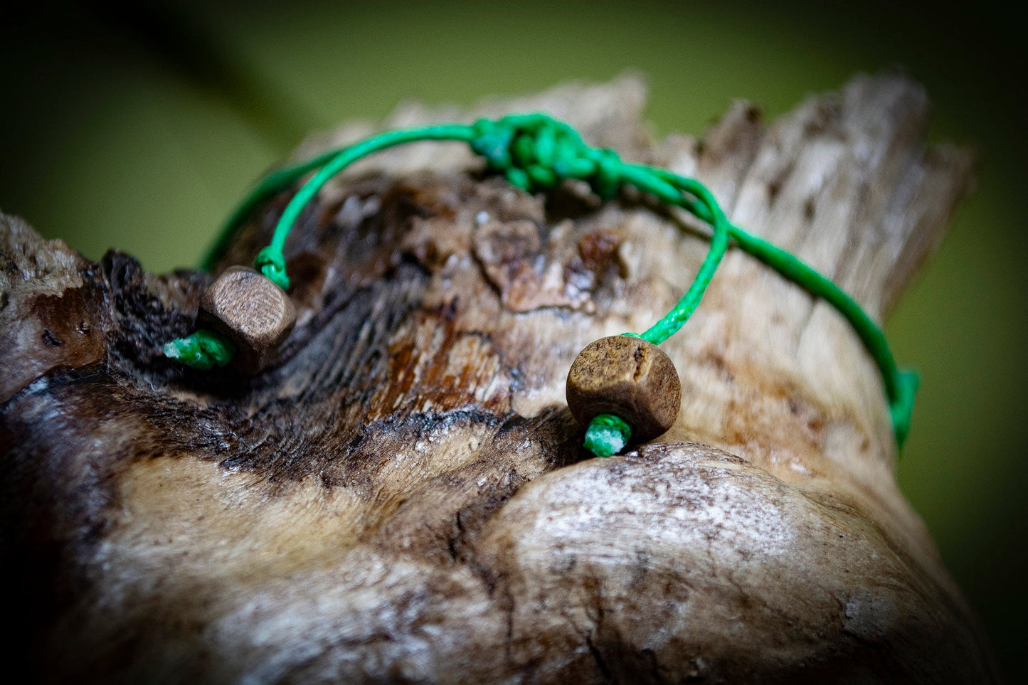 Green Evil Eye Hand-Woven Bracelet