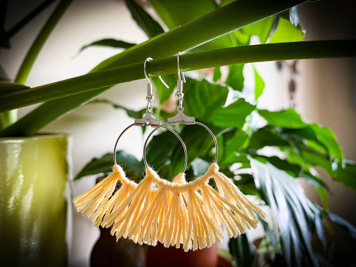 Tassel Silver Earrings in Gold