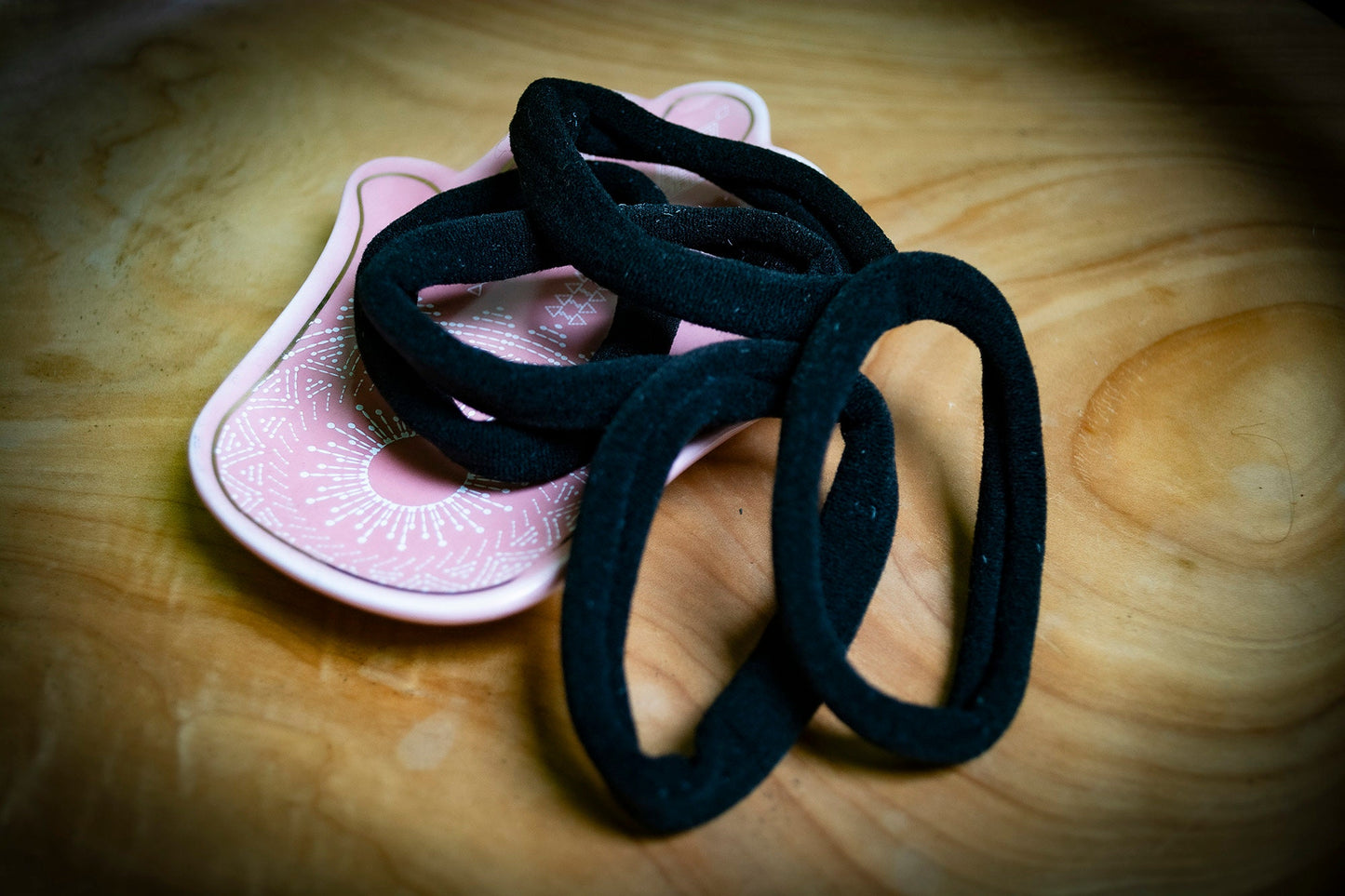 Large Black Elastic Cotton Dreadlock Ties