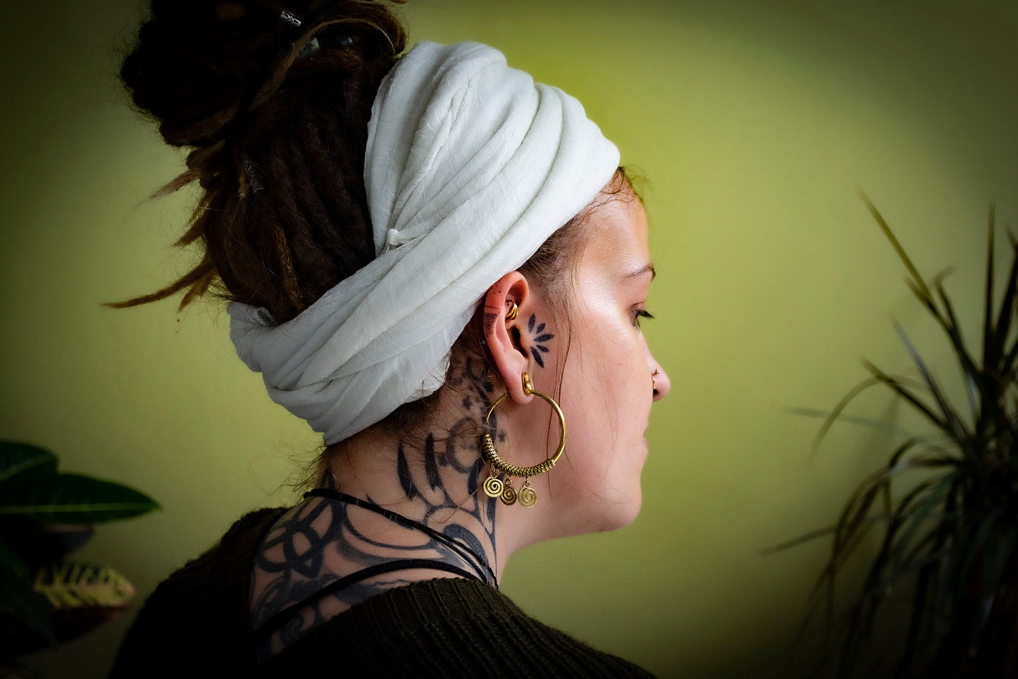 Cotton Linen Dreadlock Head Scarf
