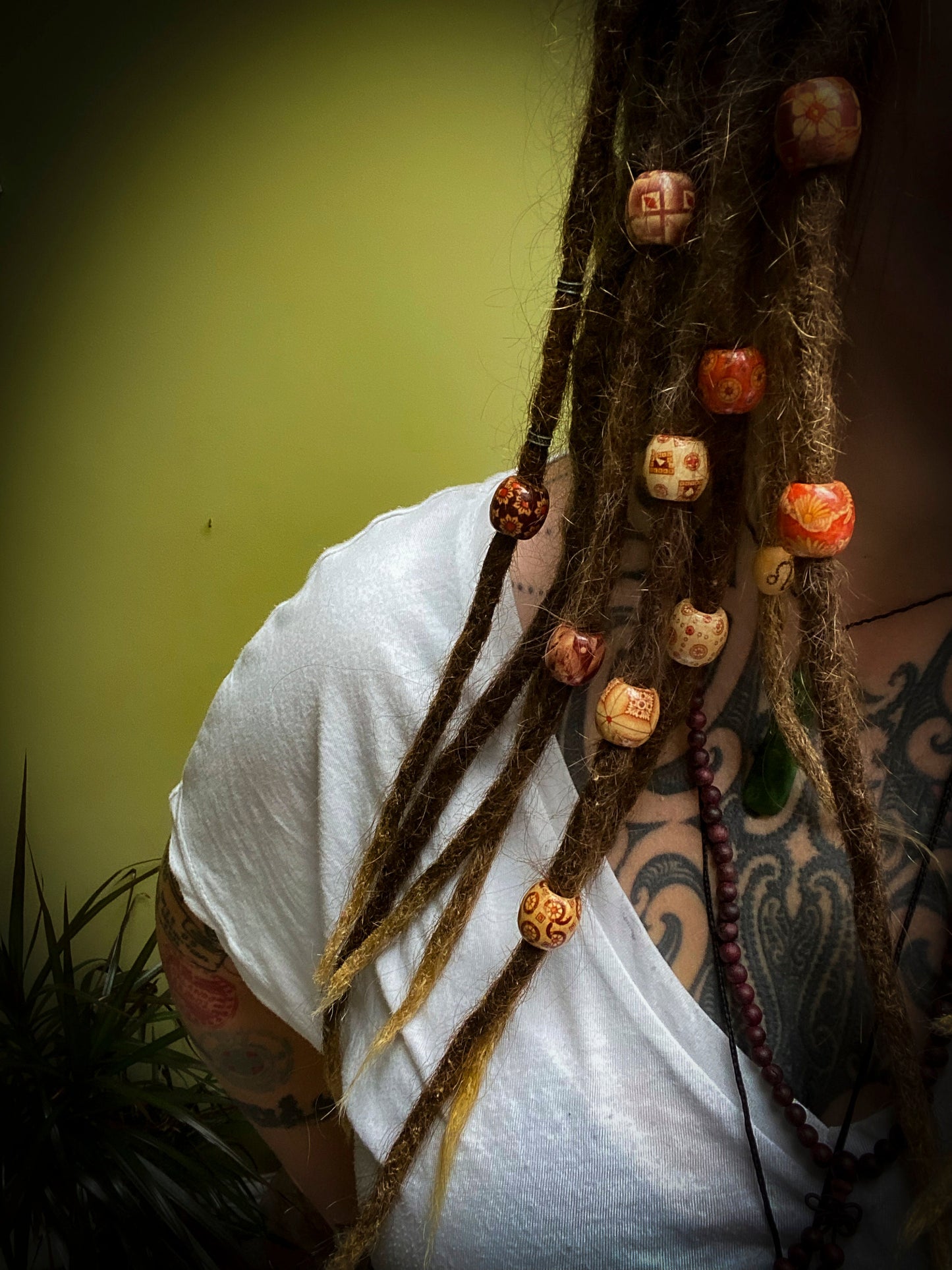 Set of 15 Mixed Wooden Dreadlock Beads