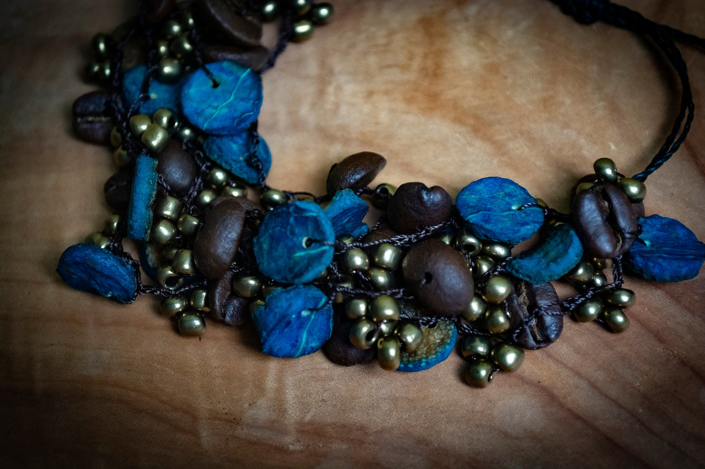 Coffee Bean and Dried Orange Peel Bracelet