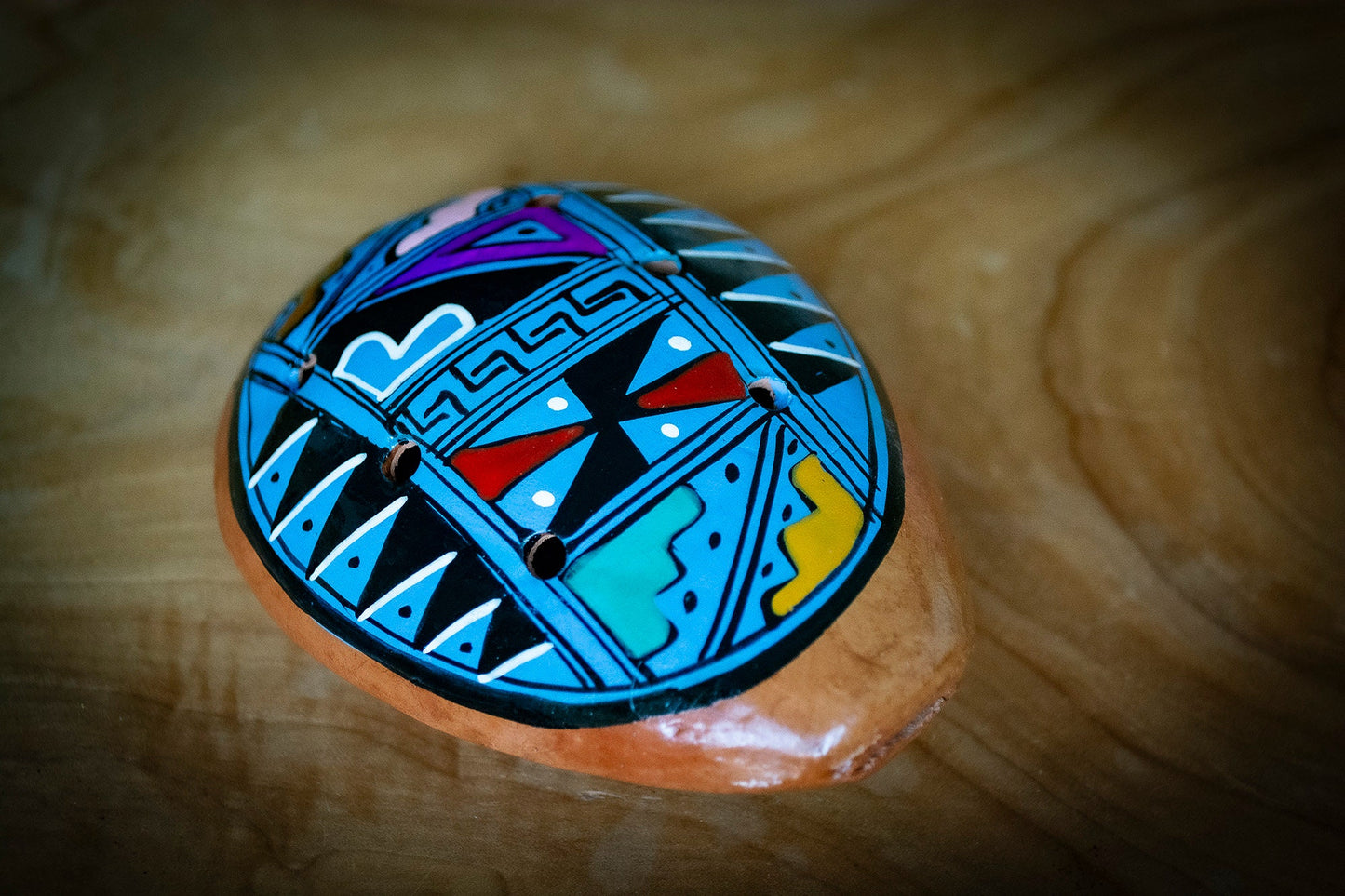 Hand Painted Nazca Clay Ocarina