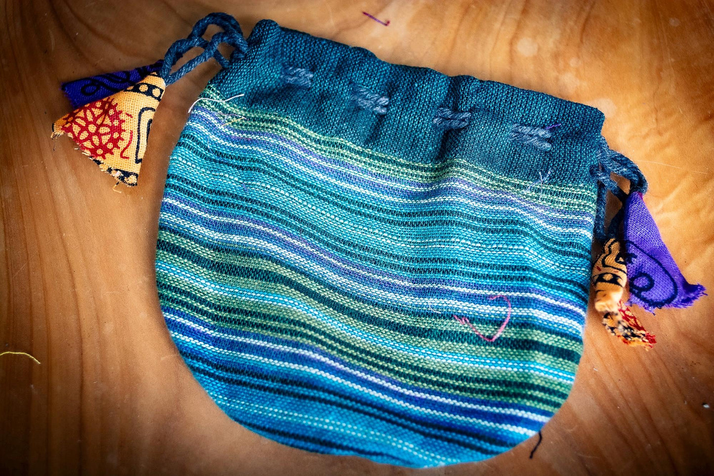 Handmade Cotton Drawstring Pouch