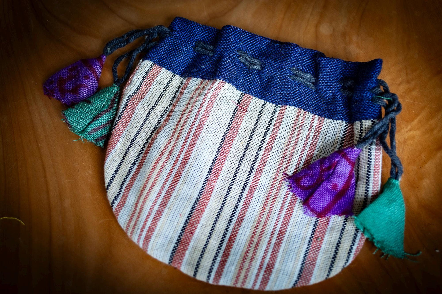 Handmade Cotton Drawstring Pouch
