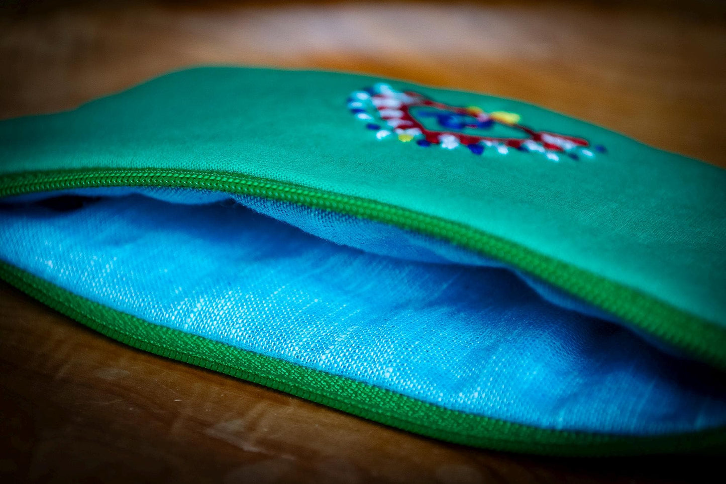 Handmade Embroidered Cotton Coin Purse