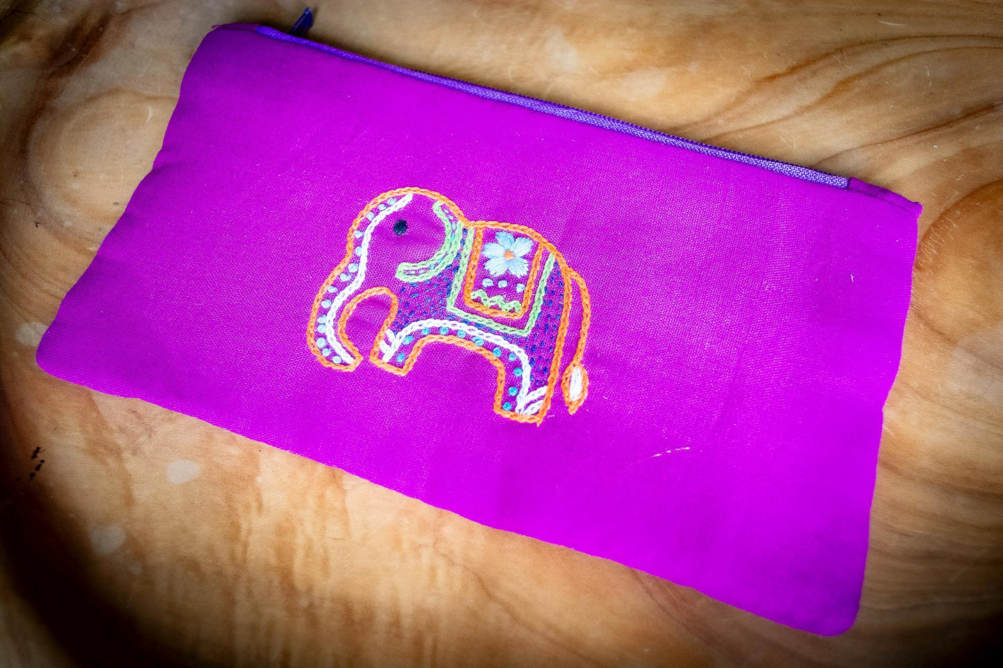 Handmade Embroidered Cotton Coin Purse
