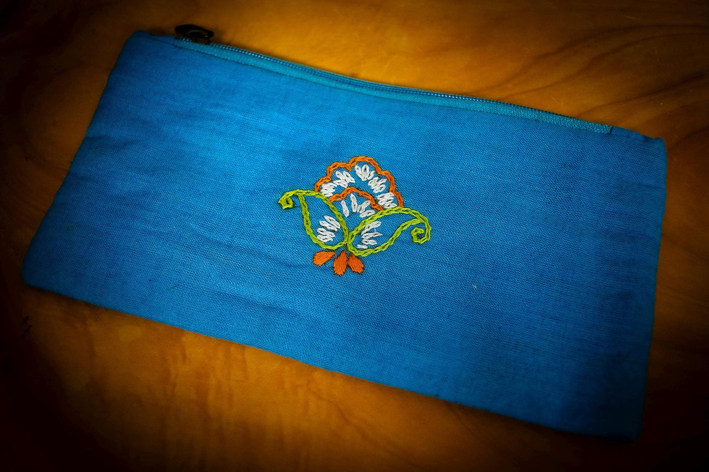 Handmade Embroidered Cotton Coin Purse
