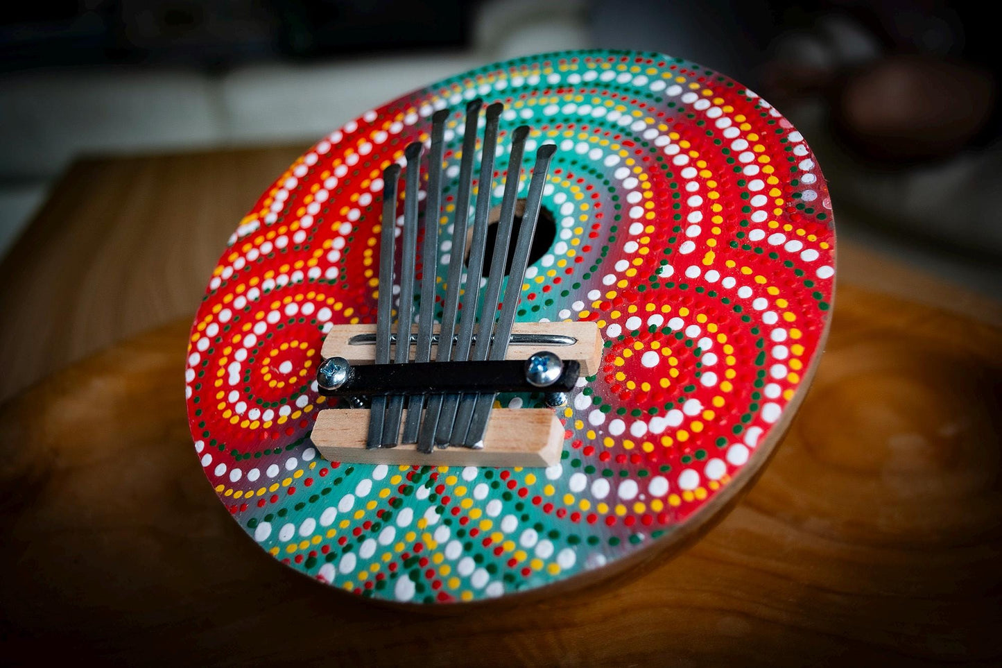 Colourful Handmade Balinese Coconut Thumb Piano
