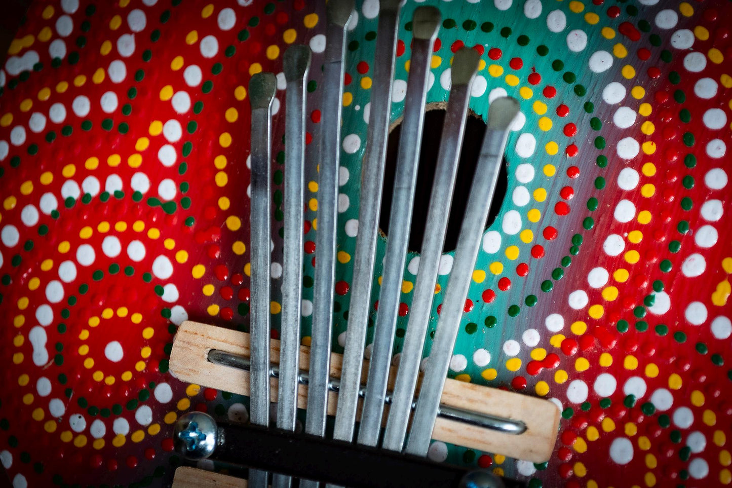 Colourful Handmade Balinese Coconut Thumb Piano