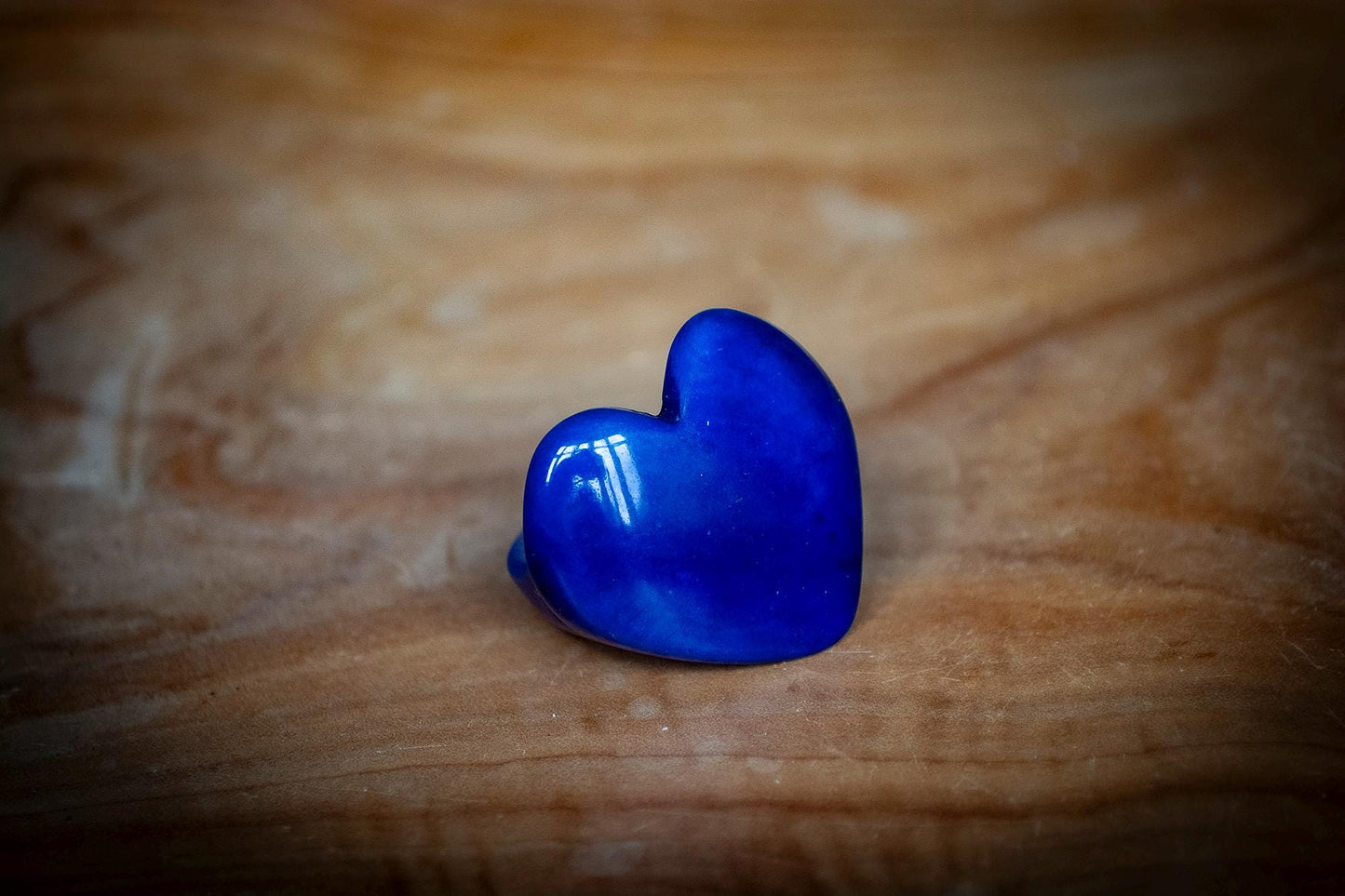 Natural Tagua Heart Rings