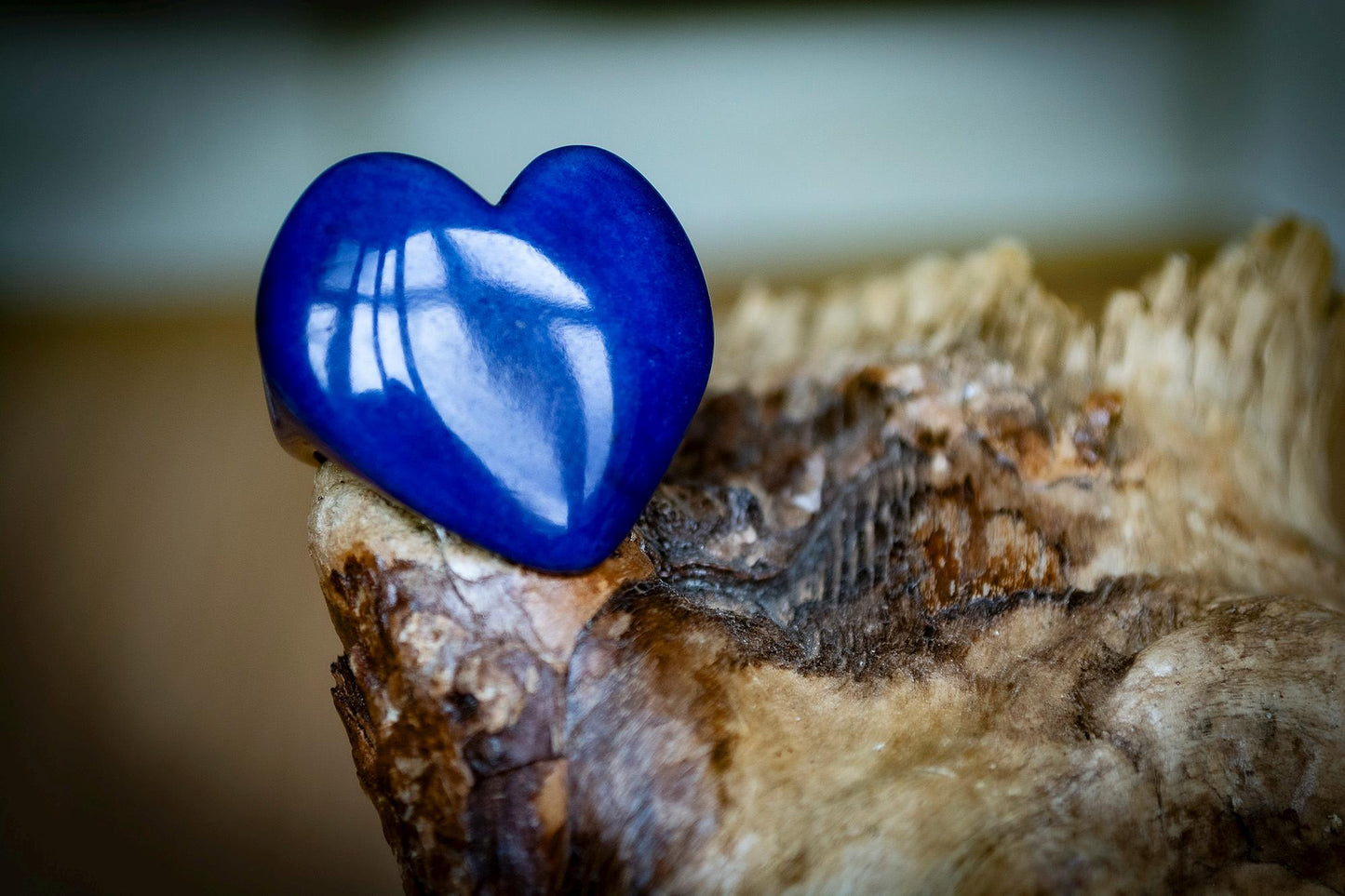 Natural Tagua Heart Rings