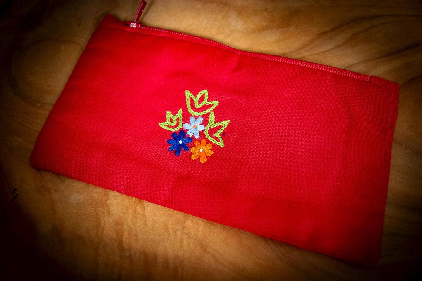 Handmade Embroidered Cotton Coin Purse