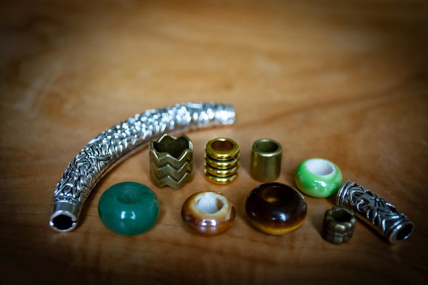 Woodland Dreadlock Beads - Set of 10