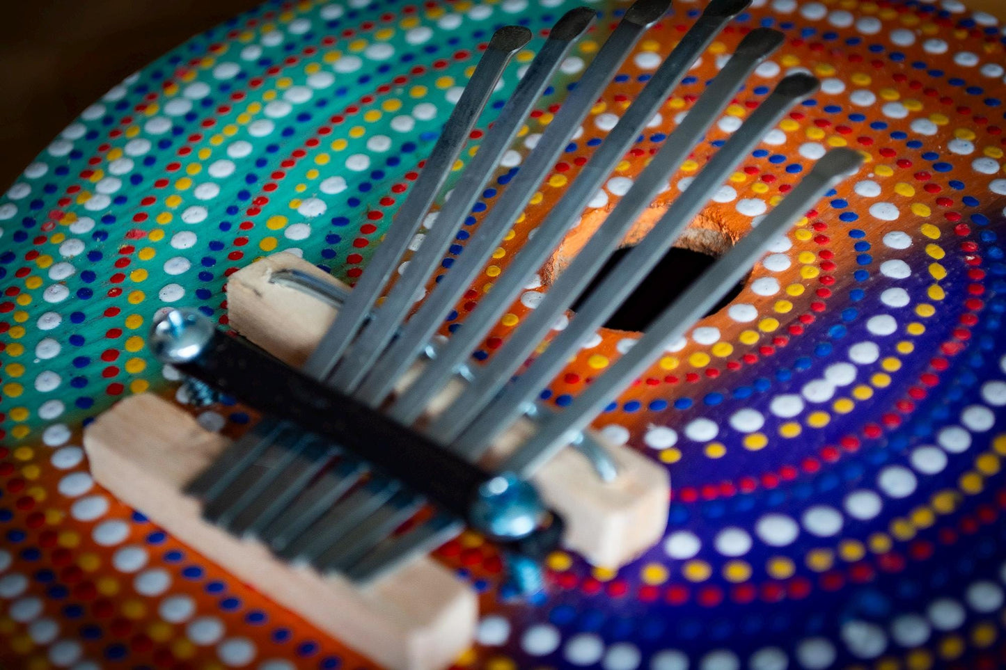 Colourful Handmade Balinese Coconut Thumb Piano