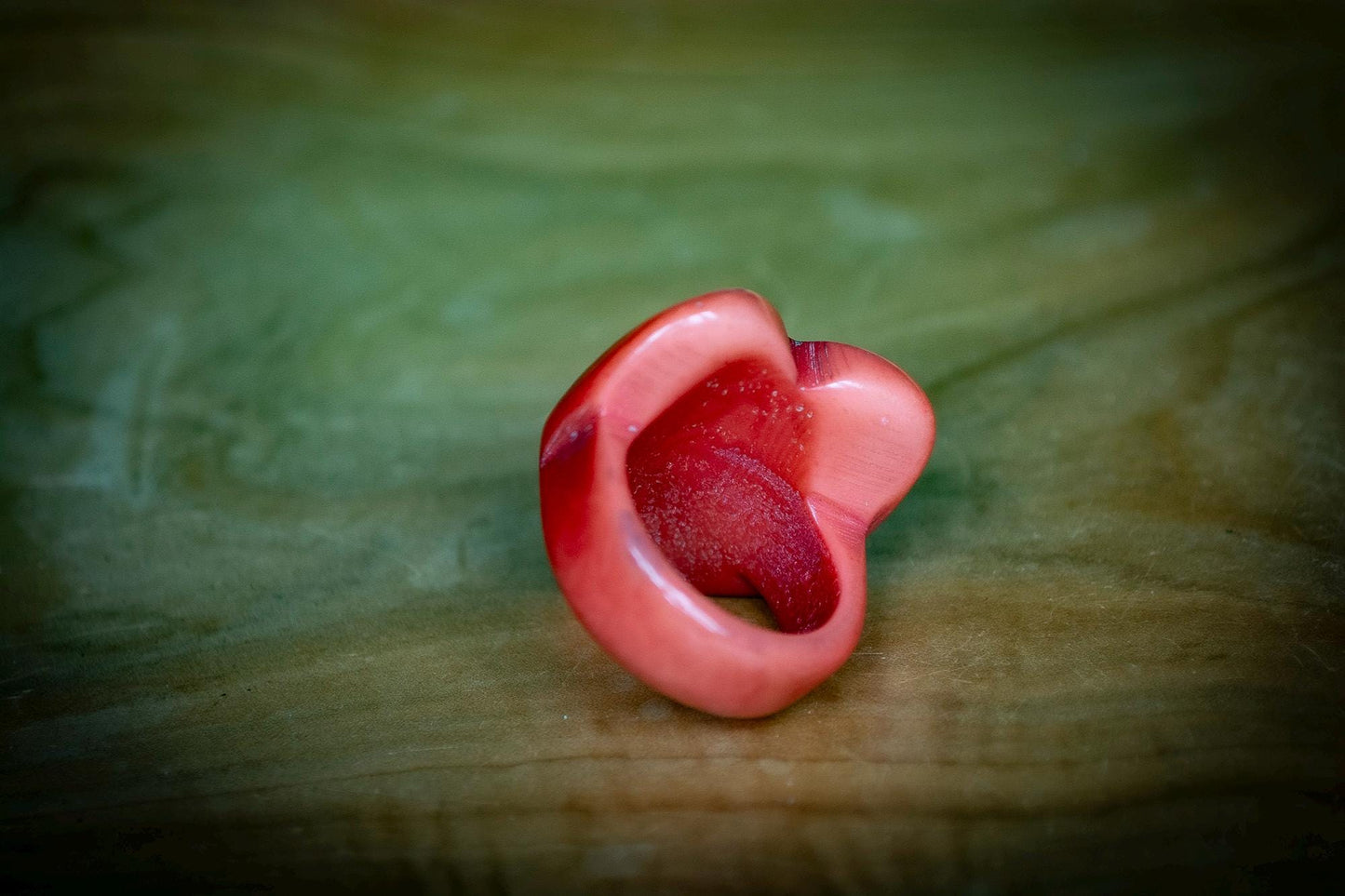 Natural Tagua Heart Rings