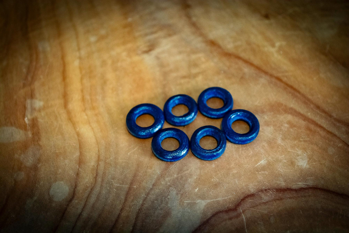 Set of 6 Wooden Dreadlock Ring Beads