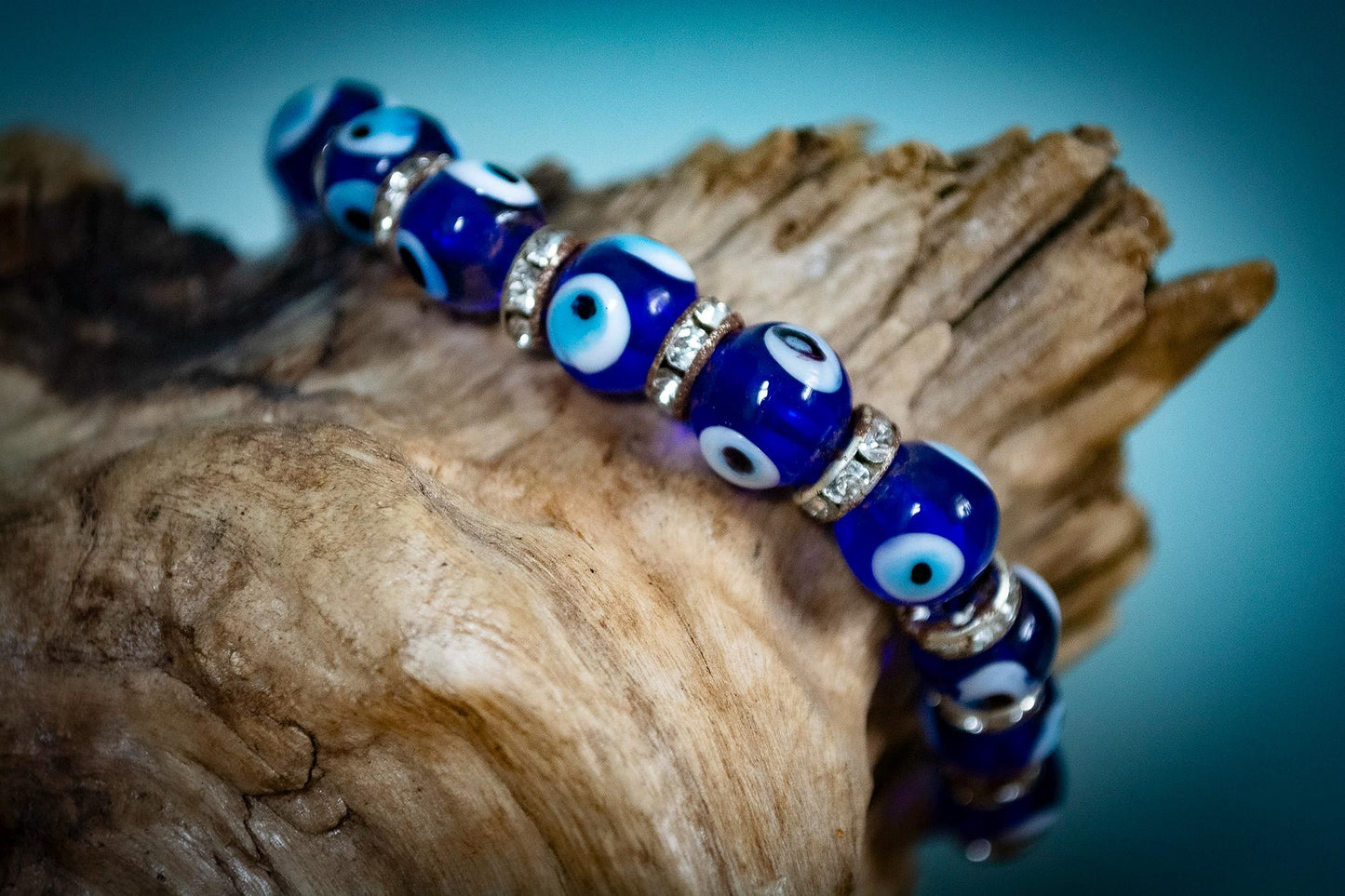 Handmade Glass Beaded Evil Eye Bracelet
