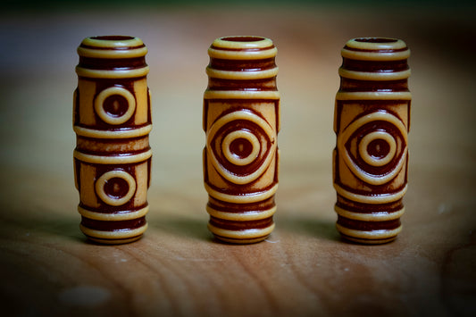 Set of 6 Tribal Style Dreadlock Beads