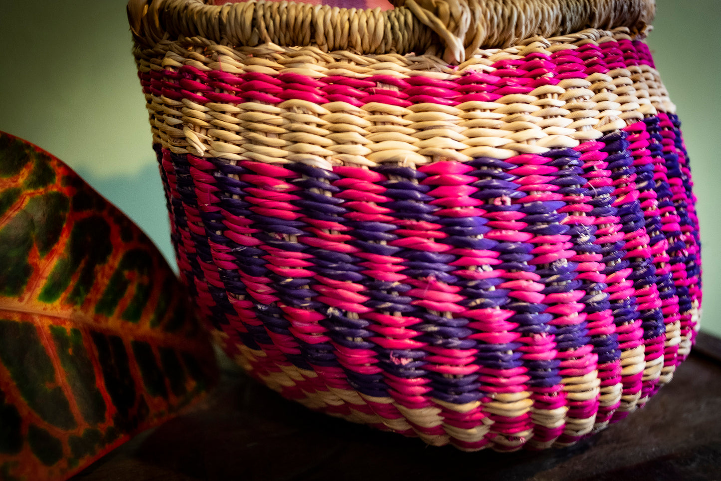 Handwoven Ghanaian Bolga Basket