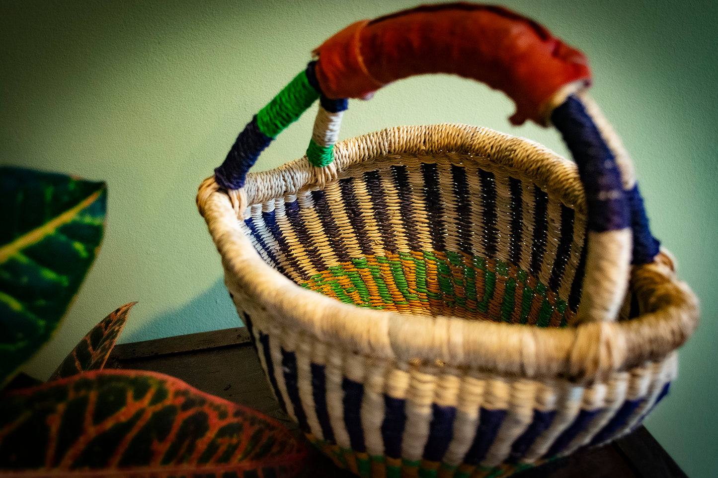 Handwoven Ghanaian Bolga Basket