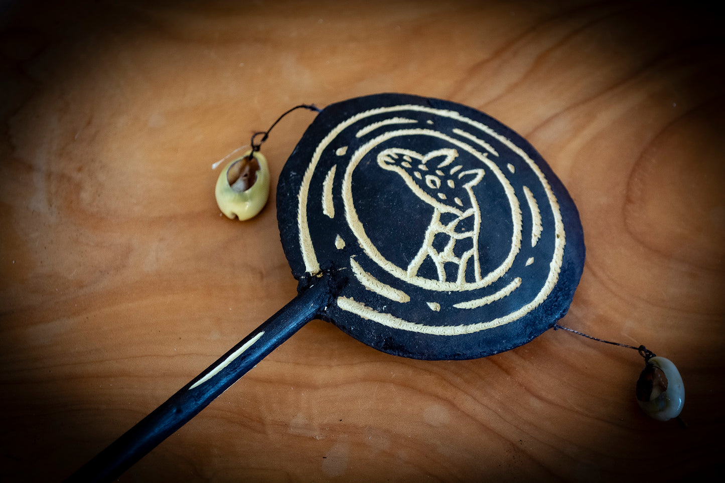 Handmade Kenyan Carved Monkeydrum