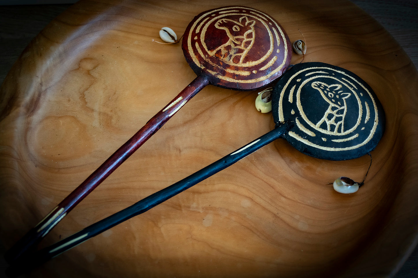 Handmade Kenyan Carved Monkeydrum