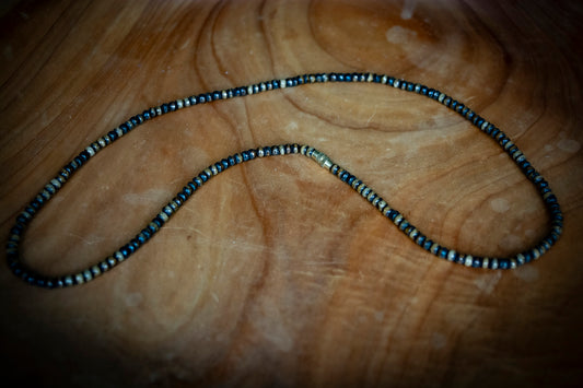 Hand Carved Natural Dark Bone Necklace