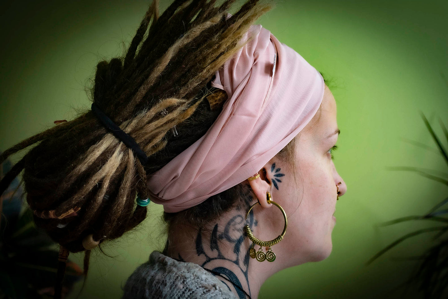 Chiffon Style Dreadlock Head Scarf