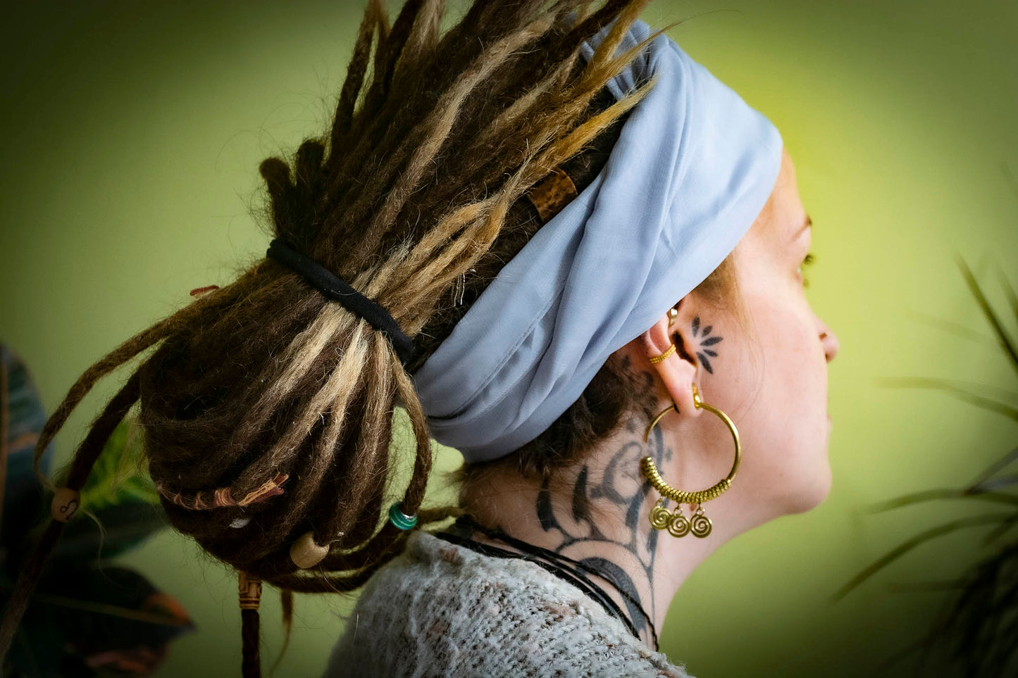 Chiffon Style Dreadlock Head Scarf
