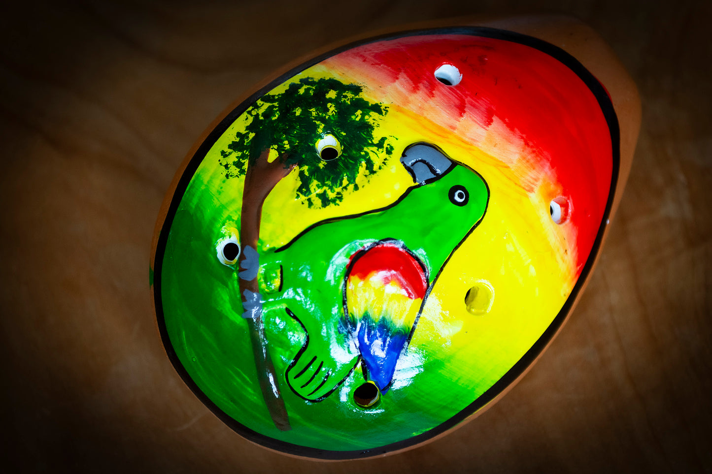 Hand Painted Jungle Animal Ocarina