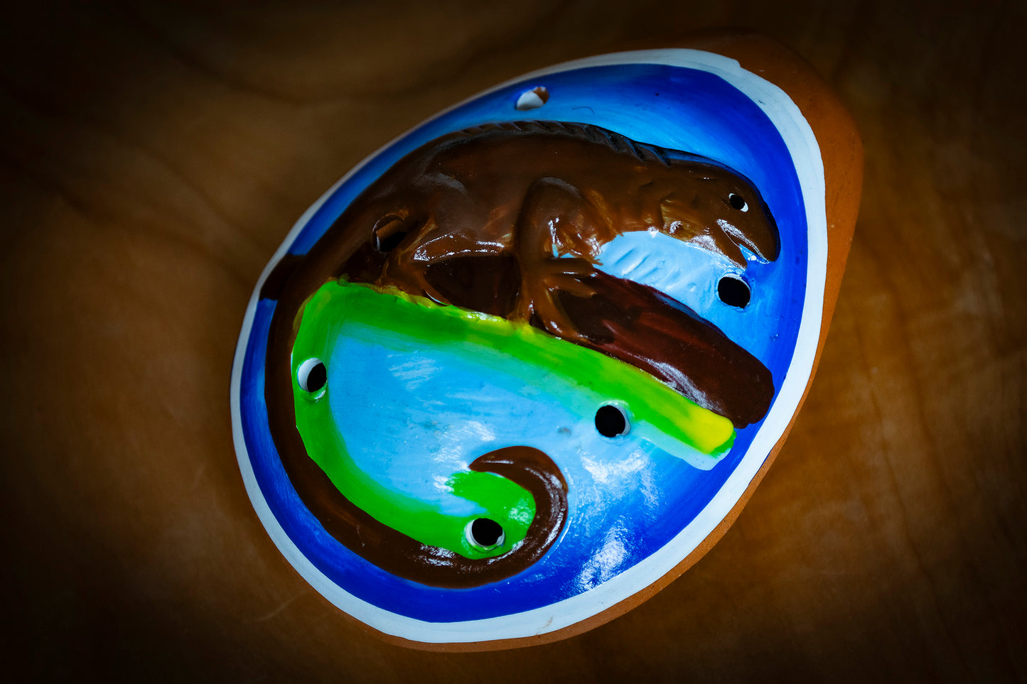 Hand Painted Jungle Animal Ocarina