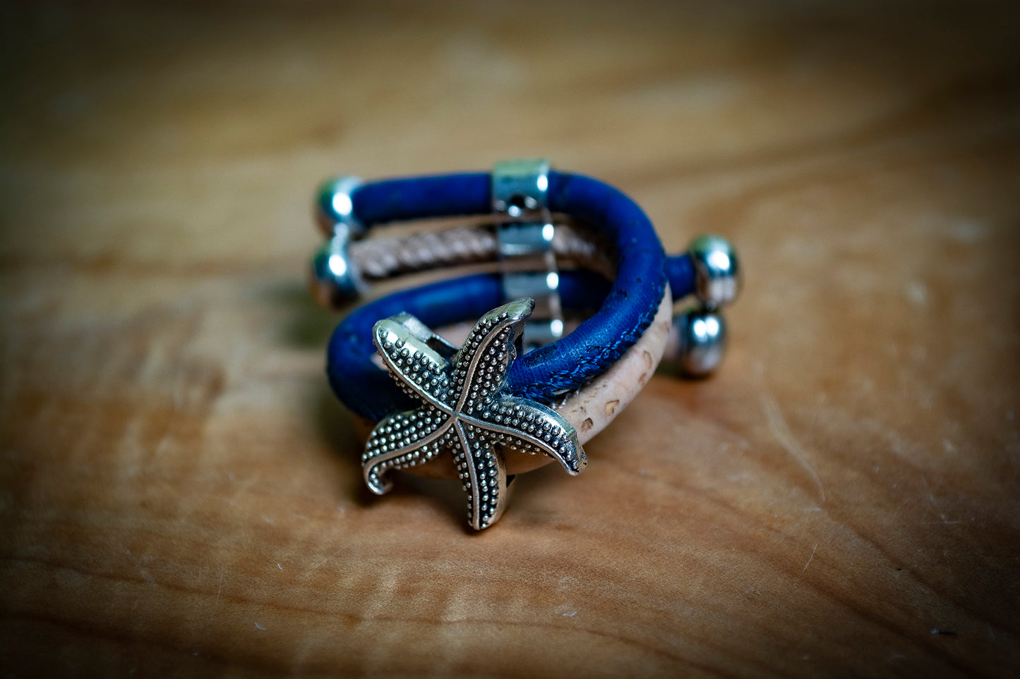Handmade Sardinian Adjustable Cork Starfish Ring
