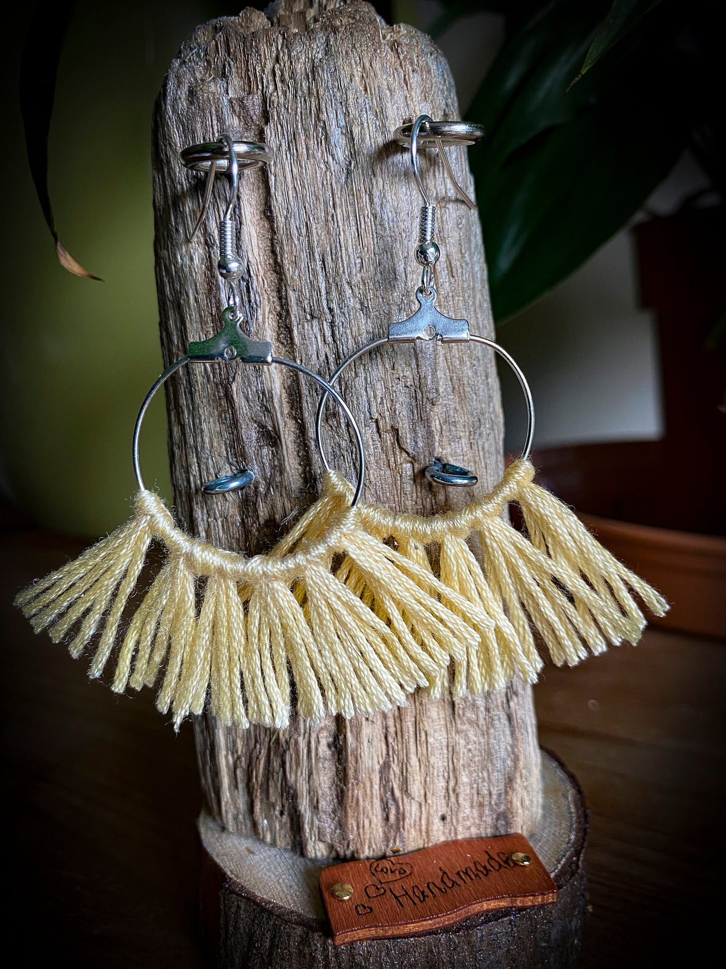 Tassel Silver Earrings in Gold