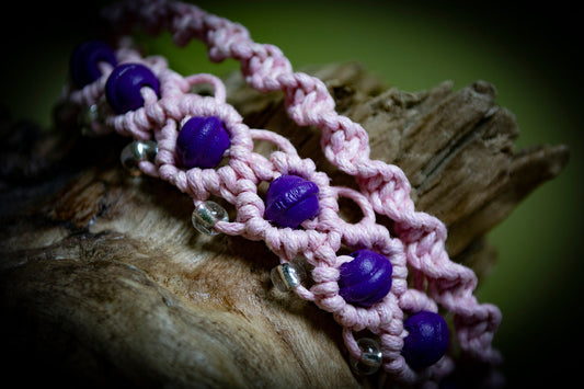 Pink Double Hand-Woven Bracelet