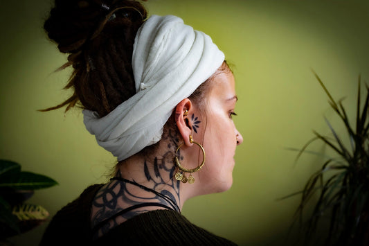 Cotton Linen Dreadlock Head Scarf