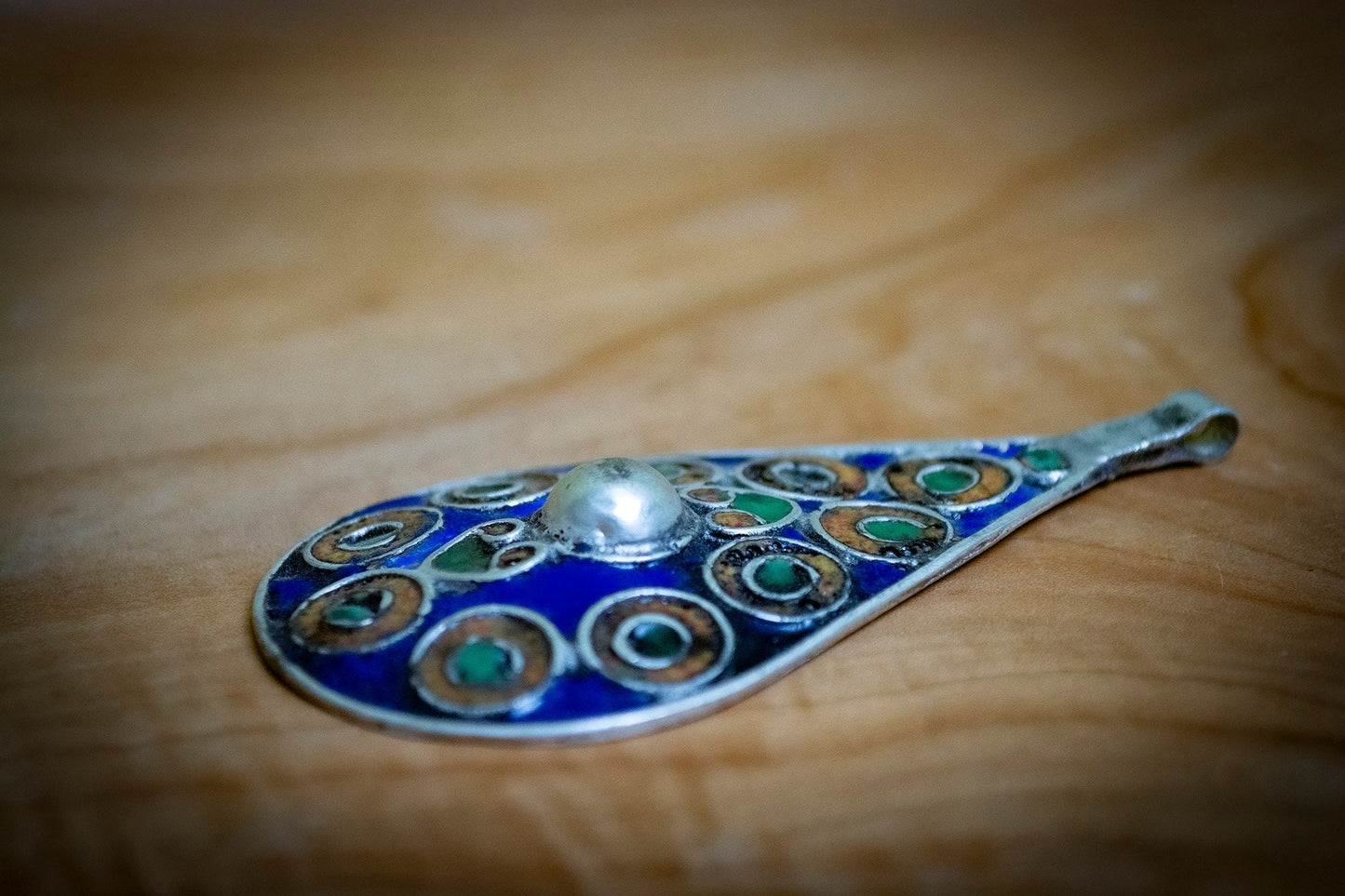 Berber Handmade Vintage Enamelled Pendant