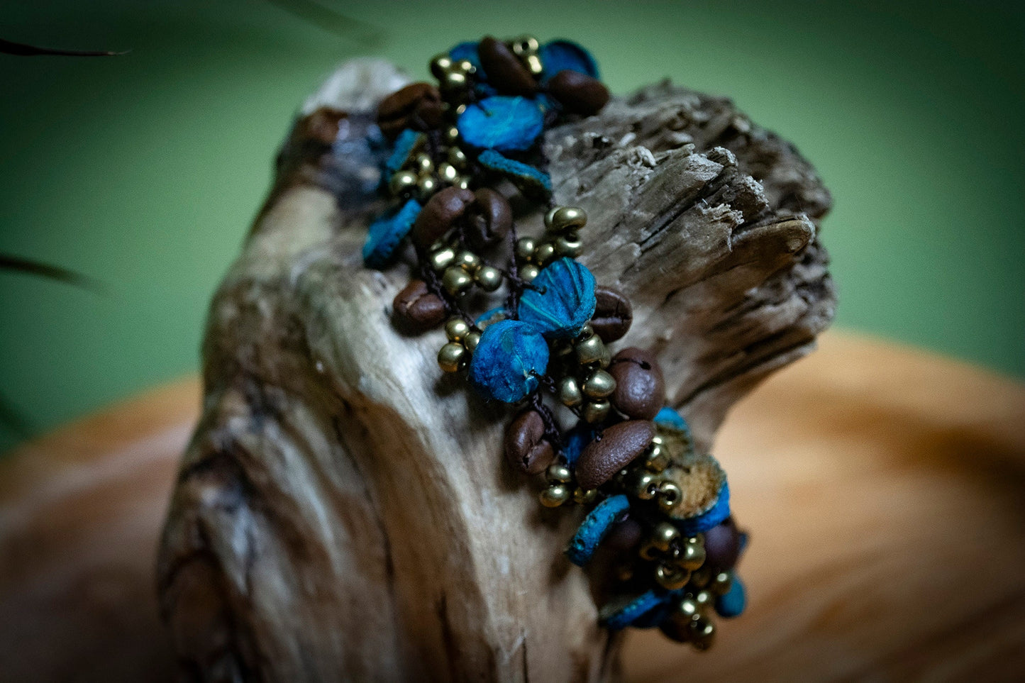 Coffee Bean and Dried Orange Peel Bracelet