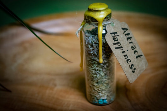 Handmade Intention Jar for Attracting Happiness