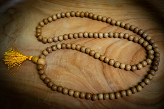 Naturally Fragranced Sandalwood Mala Prayer Beads - 7mm