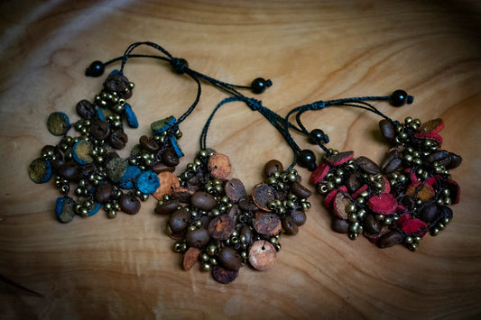 Coffee Bean and Dried Orange Peel Bracelet