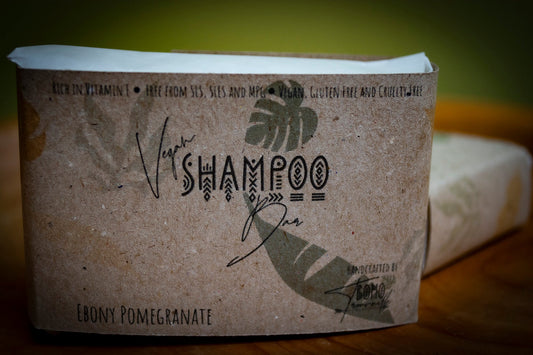 Handmade Vegan Hair/Dreadlock Shampoo Bar - Ebony Pomegranate