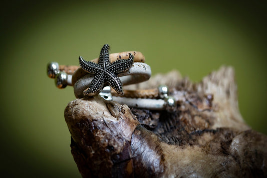 Handmade Sardinian Adjustable Cork Starfish Ring