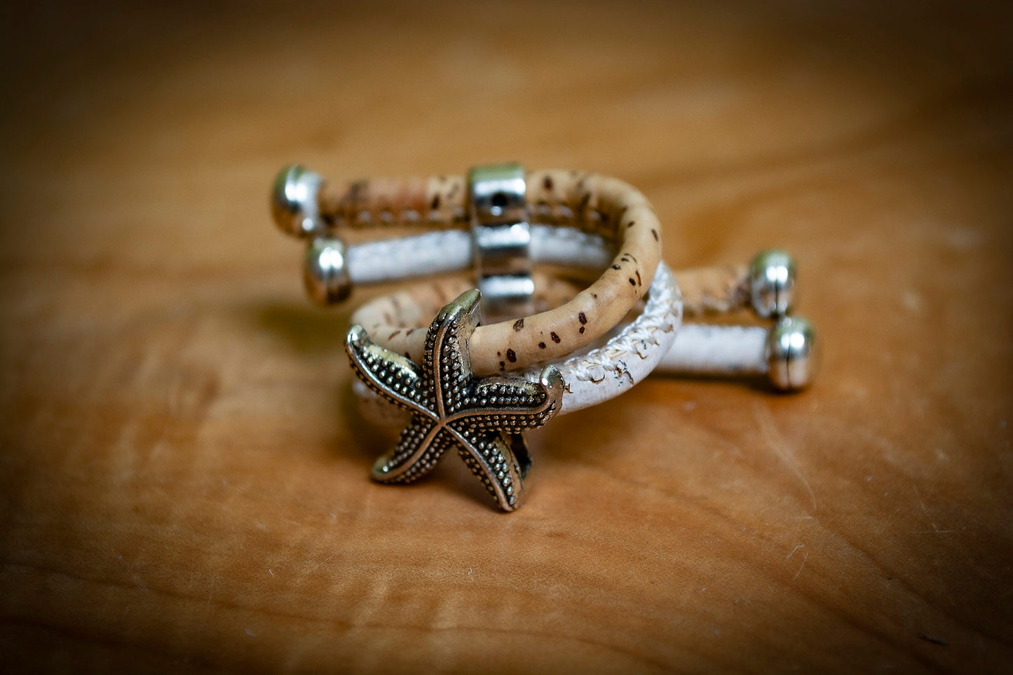 Handmade Sardinian Adjustable Cork Starfish Ring