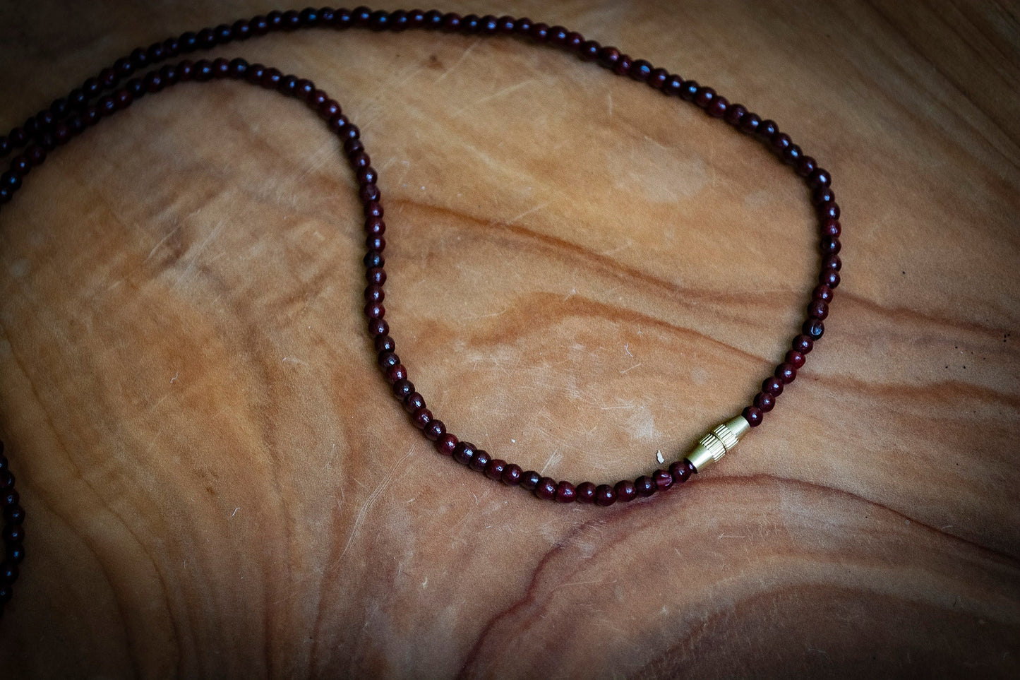 Hand Carved Natural Rosewood Necklace