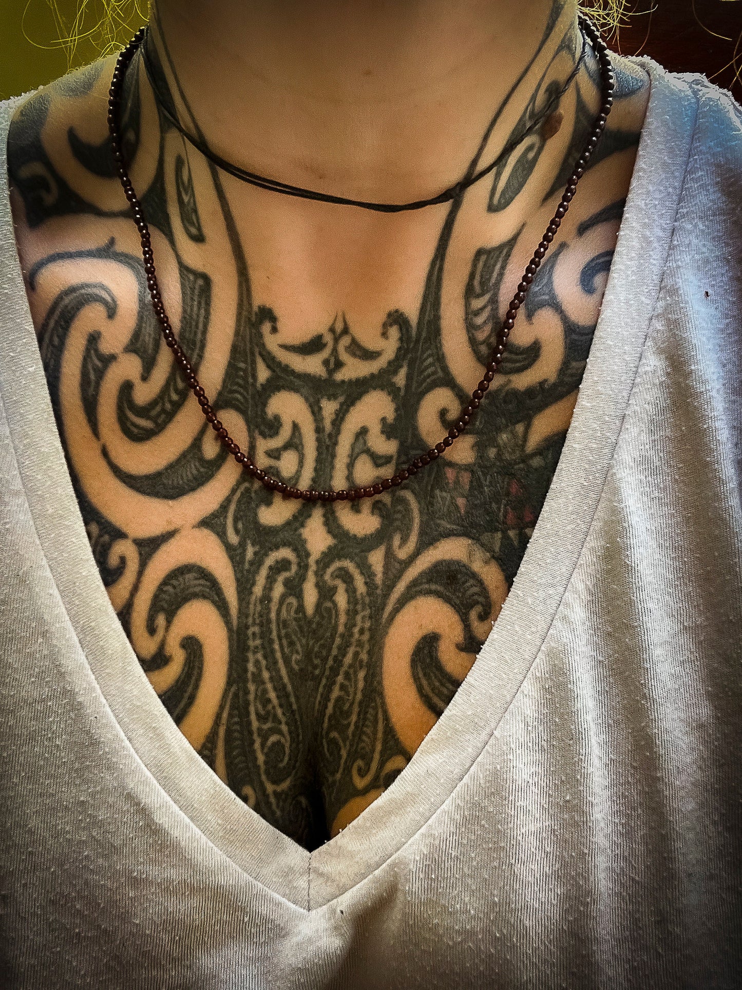 Hand Carved Natural Rosewood Necklace