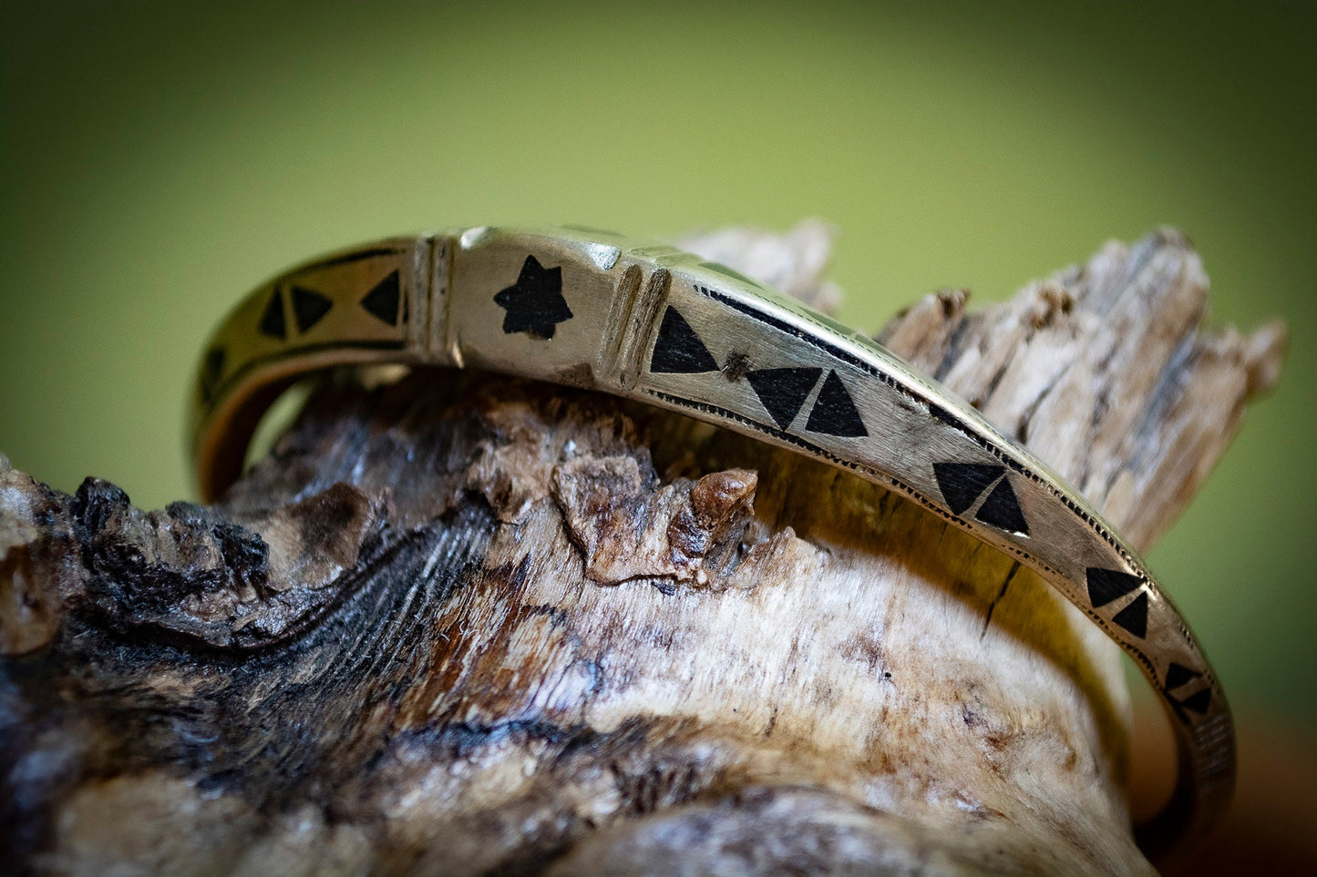 Heavy Handmade Silver Tuareg Coin Inlaid Bracelet
